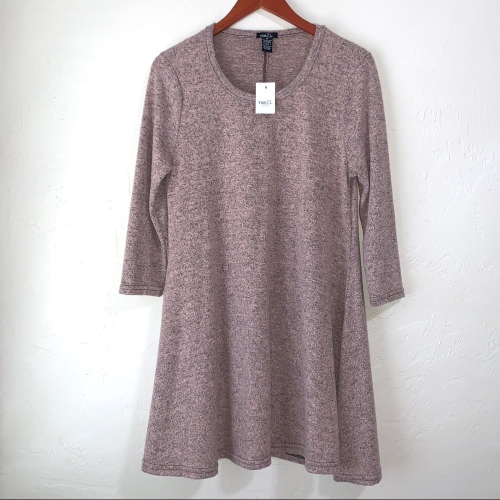 RUE 21 | Tan Mini Sweater Dress